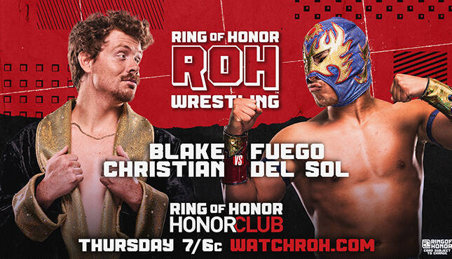 Fuego Del Sol Blake Christian ROH on HonorClub 2-27-25