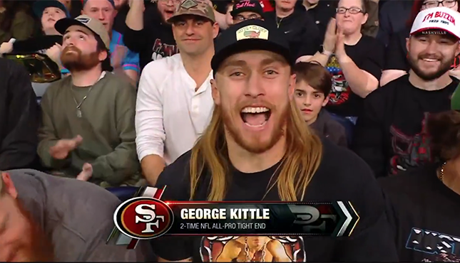 George Kittle WWE Raw 2-10-25