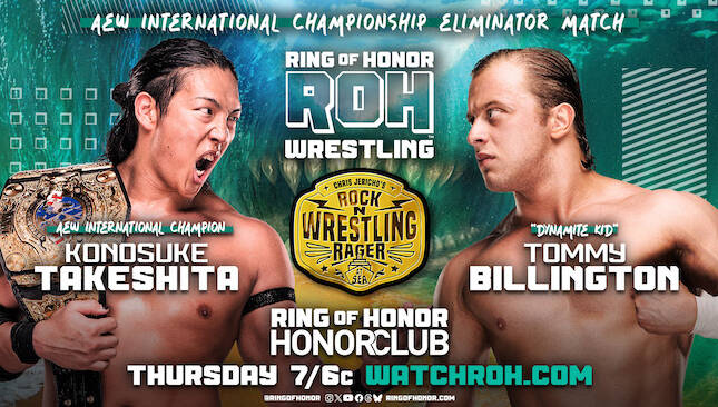 Konosuke Takeshita vs Tommy Billington Jr ROH Jericho Cruise