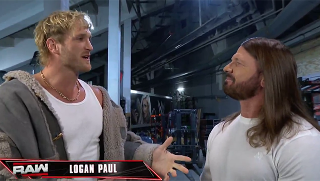 Logan Paul AJ Styles WWE Raw 2-24-25