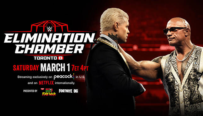 The Rock WWE Elimination Chamber Cody Rhodes