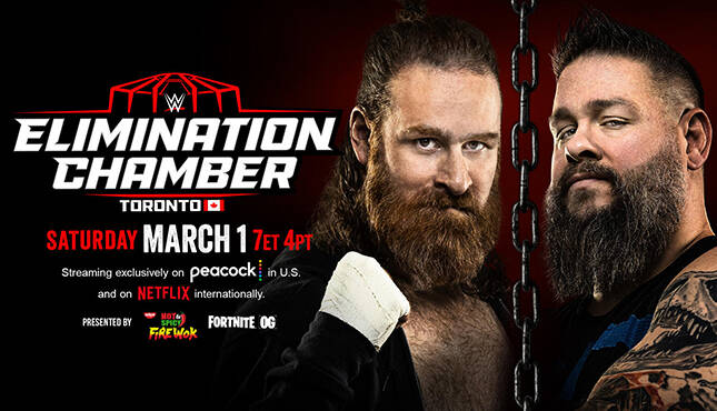 WWE Elimination Chamber Sami Zayn vs Kevin Owens