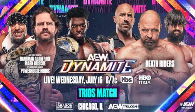 AEW Dynamite Trios Match Powerhouse Hobbs Hangman Park Mark Briscoe, Tony Khan reveal