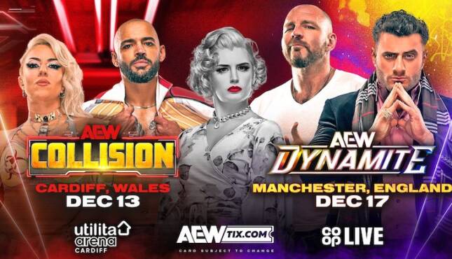 AEW Collision AEW Dynamite UK Cardiff Manchester return