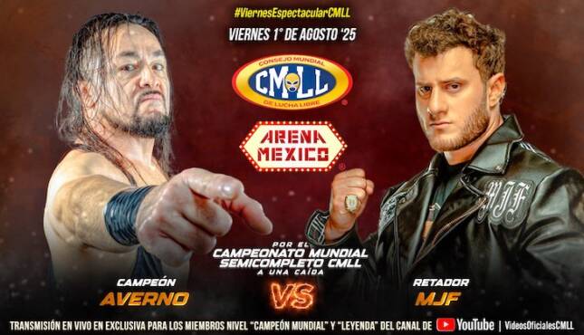 CMLL Viernes Espectacular MJF vs. Averno - MJF wins title AEW
