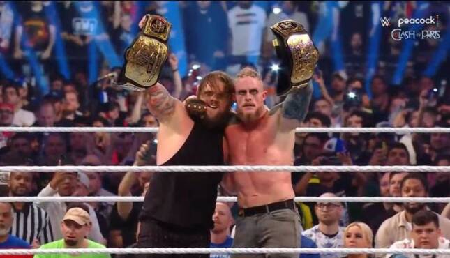 WWE Clash in Paris - Wyatt Sicks Dexter Lumis and Joe Gacy retain titles