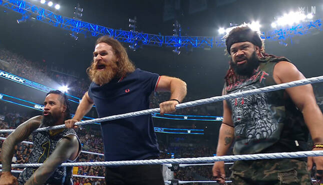 WWE Smackdown Sami Zayn Jimmy Uso Solo Sikoa 8-15-25