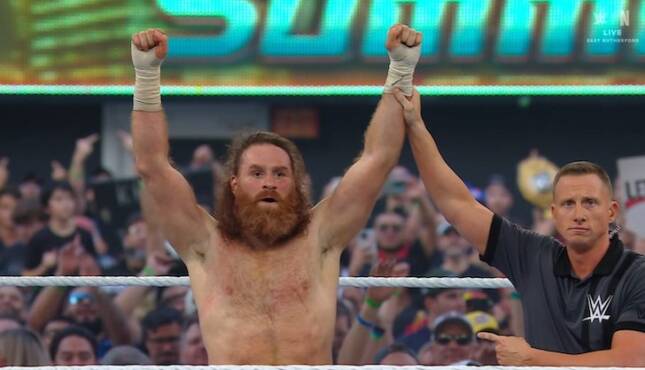 WWE SummerSlam 2025 - Sami Zayn wins