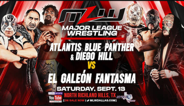 MLW Atlantis Diego and Blue Panther vs El Galeon Fantasma