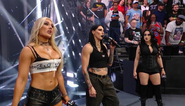 WWE NXT Stephanie Vaquer Rhea Ripley Tiffany Stratton 9-9-25