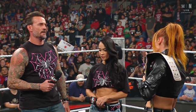 WWE Raw CM Punk AJ Lee Becky Lynch 9-15-25