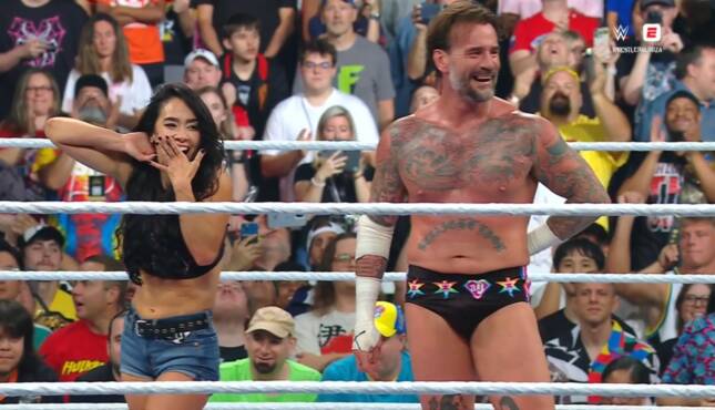 CM Punk AJ Lee WWE Wrestlepalooza