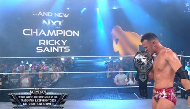 Ricky Saints NXT No Mercy, WWE NXT