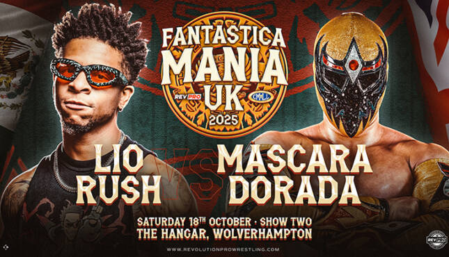 RevPro CMLL Fantastica Mania 2025 Lio Rush Mascara Dorada