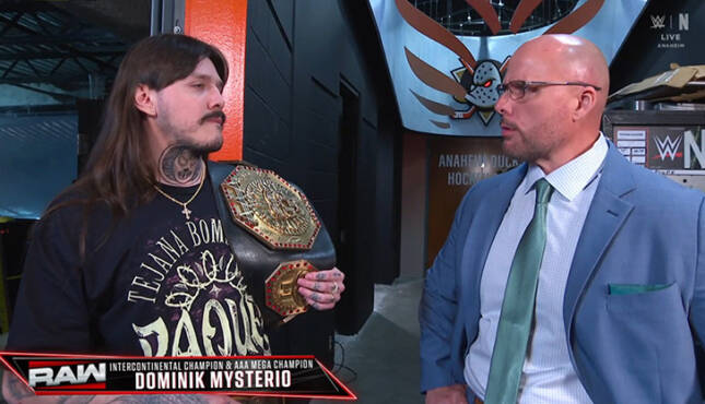 WWE Raw Dominik Mysterio Adam Pearce 10-27-25