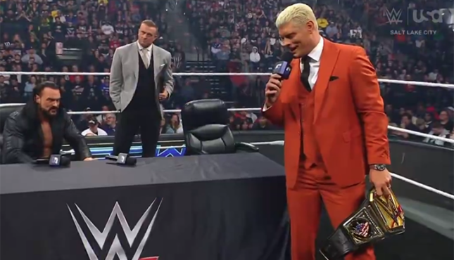 WWE Smackdown Cody Rhodes Drew McIntyre 10-31-25