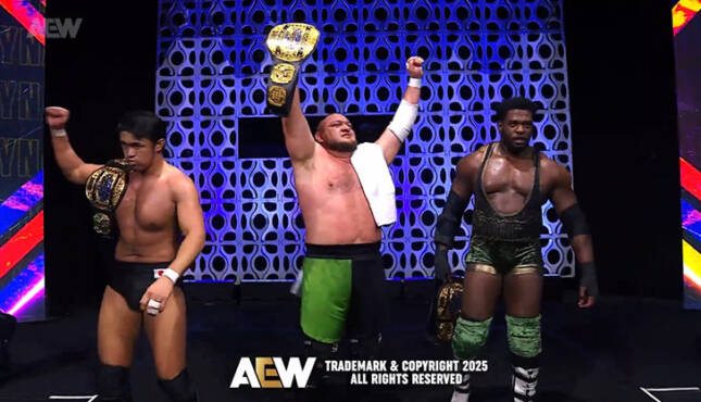 AEW Dynamite The Opps Samoa Joe Katuyori Shibata Powerhouse Hobbs 11-5-25