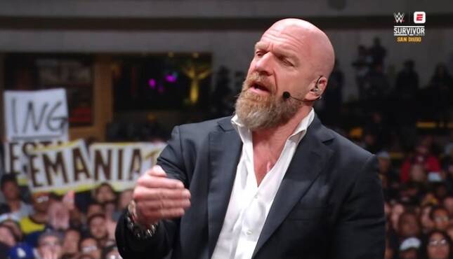 Triple H at the Survivor Series: WarGames post-show.