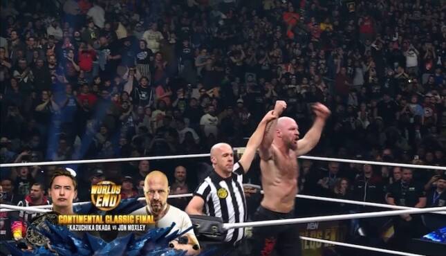 AEW Worlds End 2025 - Jon Moxley wins semifinals against Kyle Fletcher