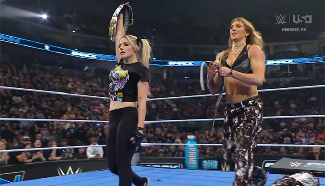 Alexa Bliss Charltote Flair WWE Smackdown 12-19-25