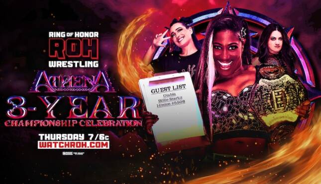 ROH HonorClub TV 12-11-25 - Athena 3-Yeaar Championship Celebration