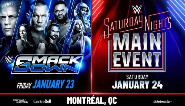 WWE Saturday Night's Main Event SmackDown Montreal January 23-24