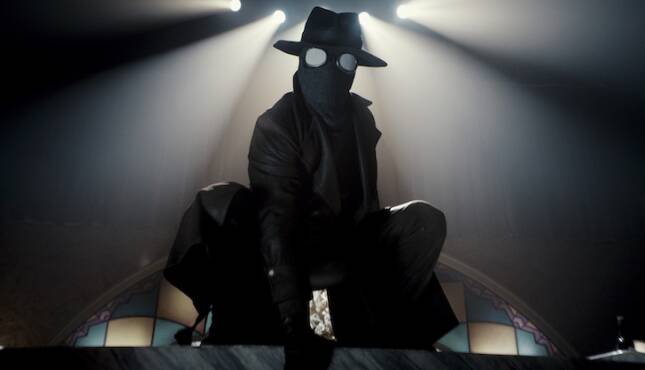 The Spider” (Nicolas Cage) in a scene from Prime Video’s Spider-Noir (Courtesy of Prime Video)