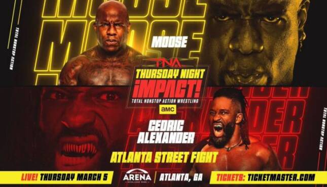 TNA Impact 2-19-2026 - Moose vs Cedric Alexander Street Fight