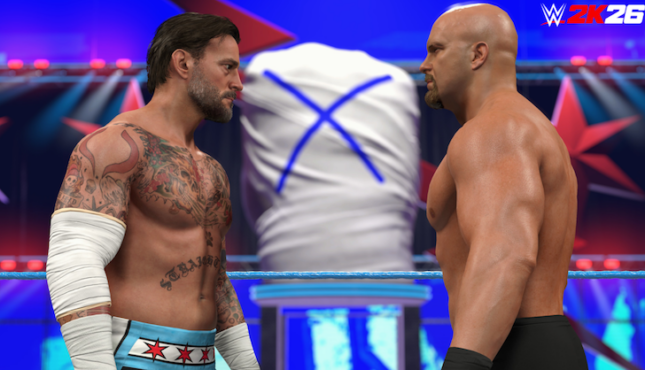 WWE 2K26 - CM Punk fantasy warfare Steve Austin
