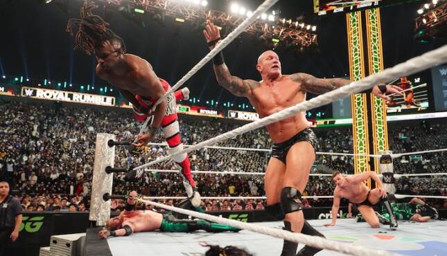 WWE Royal Rumble 2026 - Randy Orton Throws Out Je'Von Evans