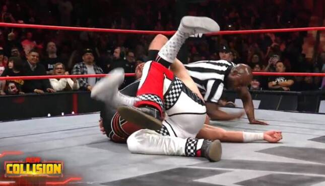 Hangman Page pins Ricochet.
