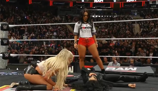 Liv Morgan Roxanne Perez Stephanie Vaquer WWE Raw 3-30-26