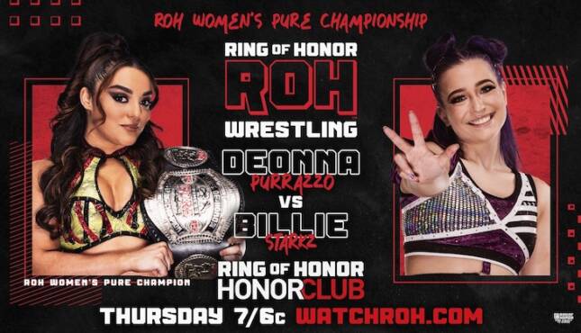 ROH 3-19-2026 - Deonna Purrazzo vs Billie Starkz Pure Women's Title