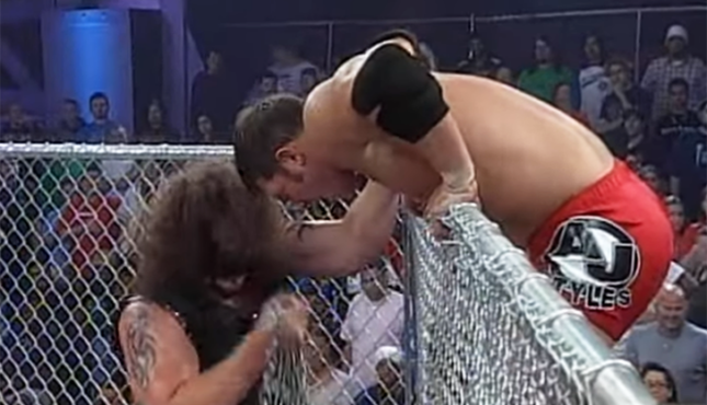 TNA Lockdown 2005 AJ Styles Abyss