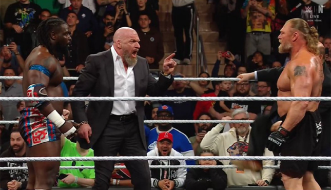 WWE Raw Brock Lesnar Oba Femi Triple H 3-30-26