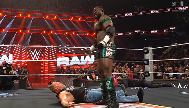 WWE Raw Oba Femi Brock Lesnar 3-16-26