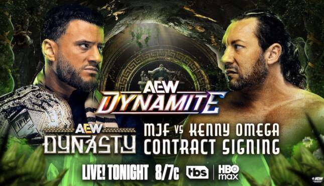 AEW Dynamite MJF and Kenny Omega contract signing 4-1-2026