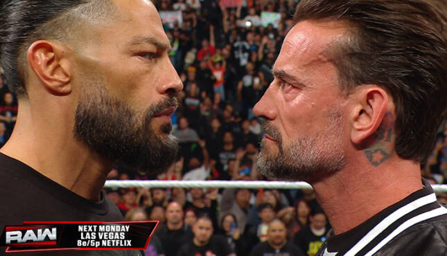 WWE Raw CM Punk Roman Reigns 4-13-26