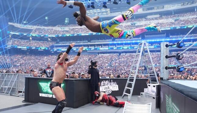 WWE WrestleMania 42 Ladder Match JD McDonagh and Je'Von Evans