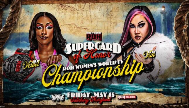 ROH Supercard of Honor Red Velvet vs Viva Van TV title match