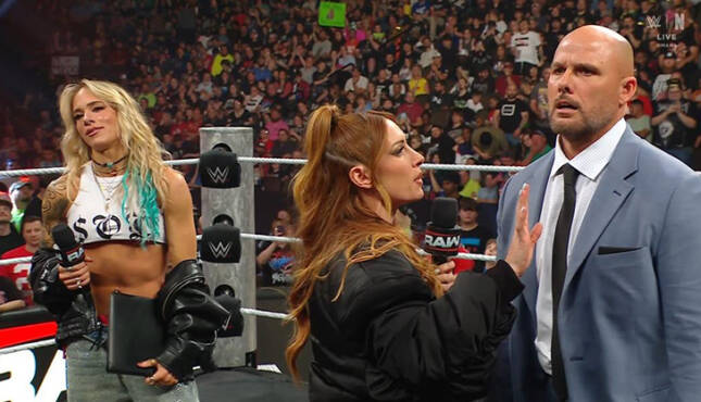 Sol Ruca Becky Lynch Adam Pearce WWE Raw 5-4-26