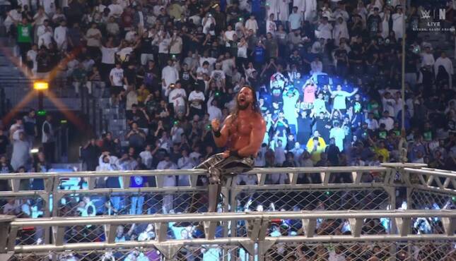 WWE Night of Champions 2026 - Seth Rollins beats Bron Breakker Steel Cage match