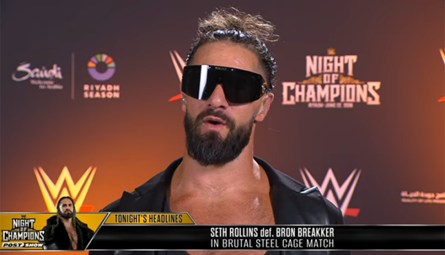 WWE Night of Champions Seth Rollins Post-Show