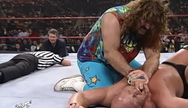 WWE Over the Edge 1998 Dude Love Steve Austin Mick Foley