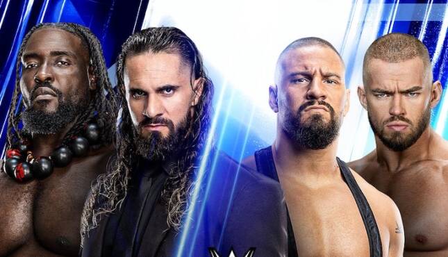 WWE SmackDown 6-23-26 - Oba Femi and Seth Rollins vs Bron Breakker and Austin Theory