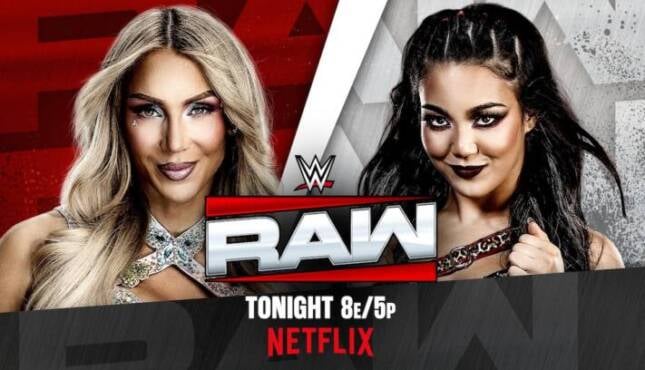Charlotte Flair & Roxanne Perez on WWE RAW.