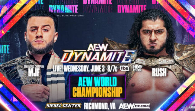 AEW Dynamite (6/3) lineup.