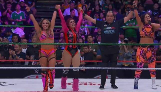 Bayley, Lola Vice, and La Catalina at AAA Noche de Los Grandes Week Two.