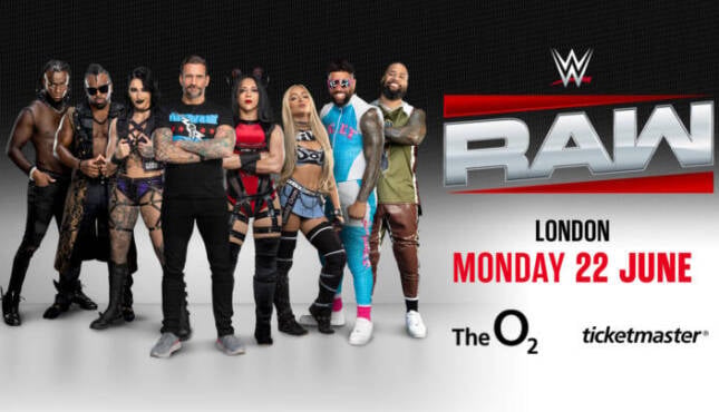 WWE RAW in London poster.