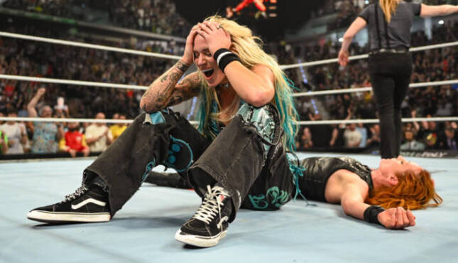 Sol Ruca at WWE Clash in Italy.